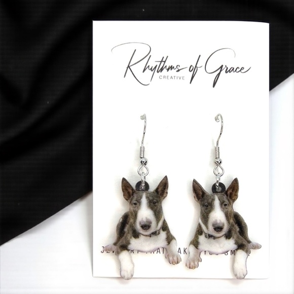 Bull Terrier Dangle Earrings: Show Off Your Pup Passion! 🐶 NWT Day Jewelry - Picture 7 of 12